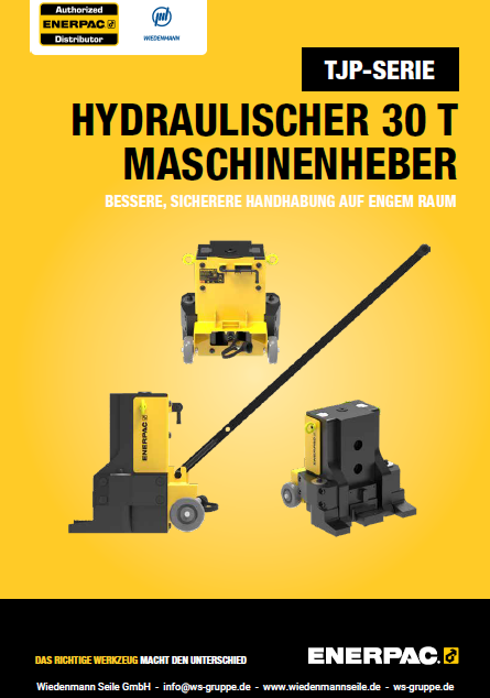 Broschüre TJP-Serie Hydraulischer 30 T Maschinenheber